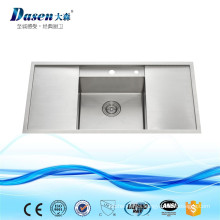 Classic Design Double Drain Board Stainless Steel Garden Kitchen Sinks With Silicone Strainer